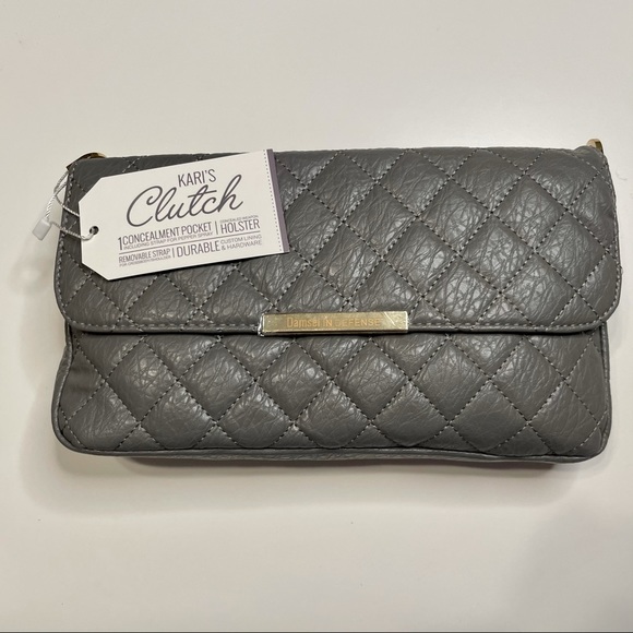 Damsel in Defense Handbags - Damsel in Defense Concealed Carry GRAY NWT